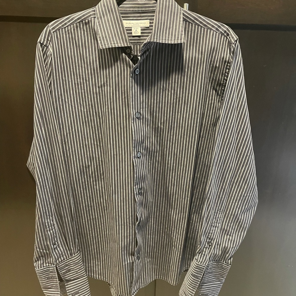 Banana republic fitted button down dress shirt long sleeve collard casual